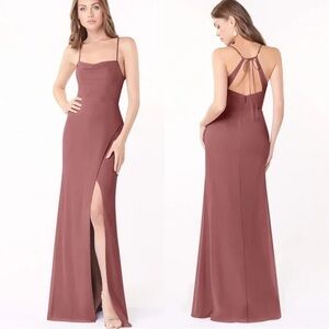 Azazie Burgundy Bridesmaid’s Dress
